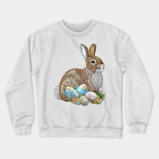 Easter Bunny Zentangle Crewneck Sweatshirt